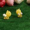 10pcs Resin Bees Decor,Bee Shaped Ornaments Miniature PVC Landscape Bonsai Fairy Ornament Dollhouse Micro Landscape Decoration view 1