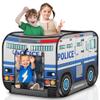 ArtCreativity Police Car Tent with Carry Bag, Pop Up Indoor Truck for Kids, Police Officer Outdoor Playhouse, Flat-Folding Kids Play Tent for Interactive Fun, Compact Storage Vehicle Toy view 1