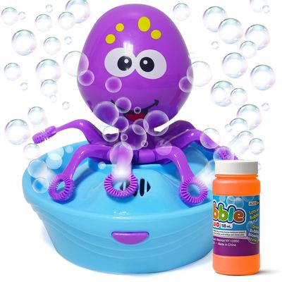 ArtCreativity Octopus Bubble Machine for Kids, Includes 1 Bubbles Blowing Toy and 1 Bottle of Solution, Fun Summer Outdoor or Party Activity, Great Bubble Gift for Boys and Girls