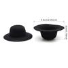 LEKAI Mini Felt Top Hats - 12PCS Handmade Small Doll Hats, 5.8cm/2.28inch (Black) view 2