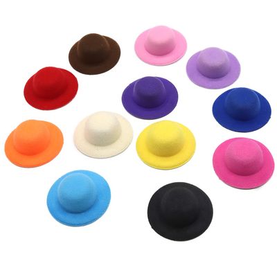 LEKAI 12PCS Mini Felt Top Hats Miniature Doll Hats Handmade Small Hats, 5.8cm/2.28inch (Mixed 12)