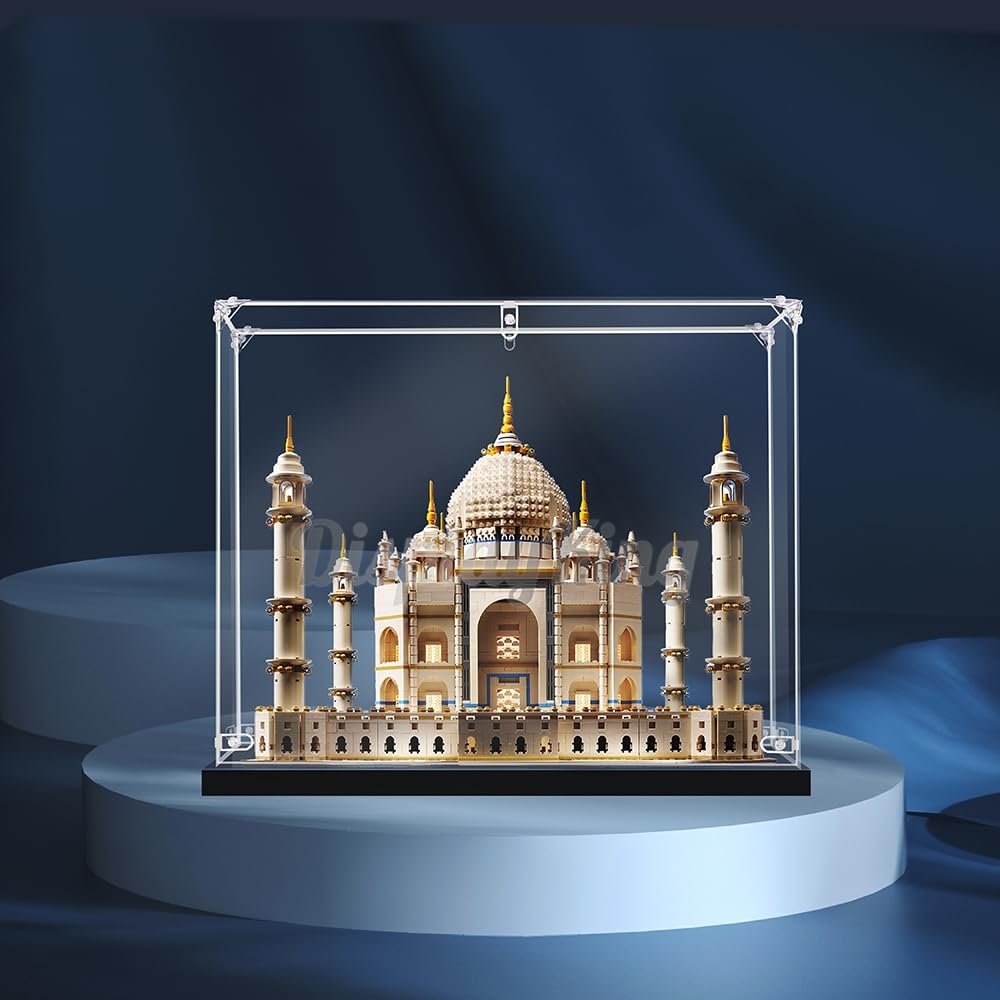 Acrylic Display case with Screw for Taj Mahal 10256 - 3mm Thickness (Model Set is not Included) (No Background)(US Stock)