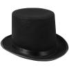 Uonlytech 1 Pcs Halloween Black Felt Magician Hat High Top Headdress Jazz Cap Head Cover Props Gentleman Hat Party Supplies view 1