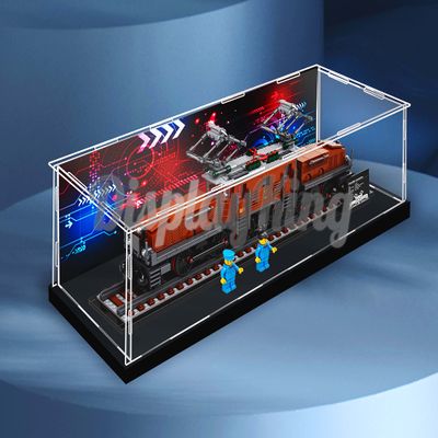 Acrylic Display case Compatible with Crocodile Locomotive 10277 (Model Set is not Included) (Digital Theme Background)
