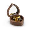 18 Note Heart Shaped Solid Walnut Musical Keepsake - Many Songs to Choose - Baby Elephant Walk view 3