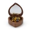 18 Note Heart Shaped Solid Walnut Musical Keepsake - Many Songs to Choose - Baby Elephant Walk view 4