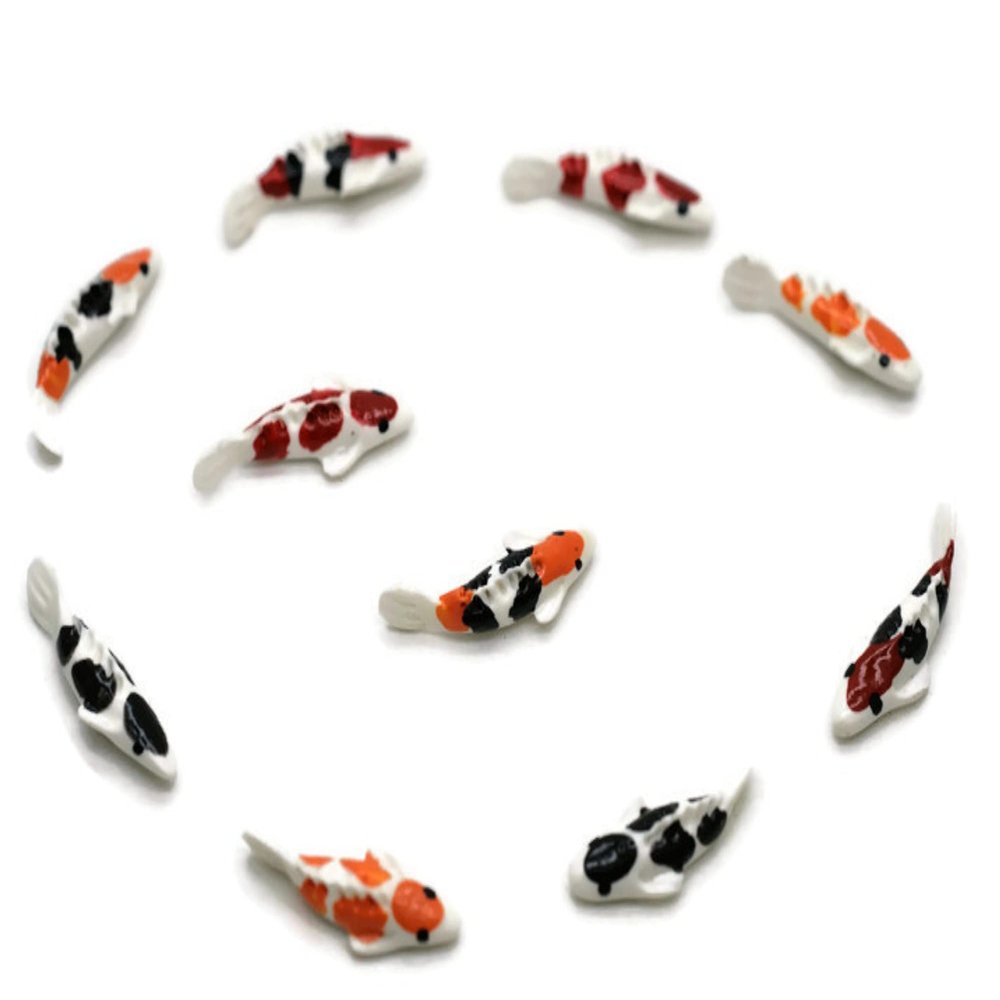 Buy Easy 10 Mix Colorful Koi Fish Fairy Garden Animal Dollhouse Miniature Docoration