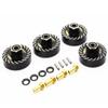 Treal Brass Extended Wheel Spacers (4p) +5mm Axle Counter Weight Type B for Axial SCX24 Deadbolt C10 Gladiator Bronco (Black) view 1