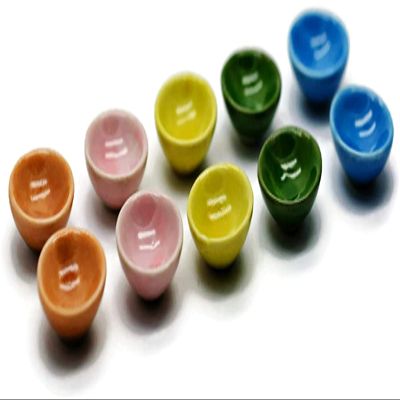 10 Mix Colorful Pastel Ceramic Bowls Size 1.5 Cm Decorative Accents Small Display Pieces for Home Dcor & Craft Styling