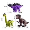 TEMI 3 Pack Electrical Walking Dinosaur Toys for Toddlers 3-4 3-5 Years with Sound and Light Up, Toddler Robot Dinosaur, Brachiosaurus, Stegosaurus Dinosaur Figures for Kids view 2