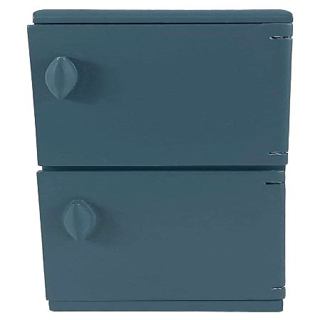 Melody Jane Dolls Houses Dollhouse Blue Fridge Freezer Miniature Refrigerator Kitchen Furniture 1:12
