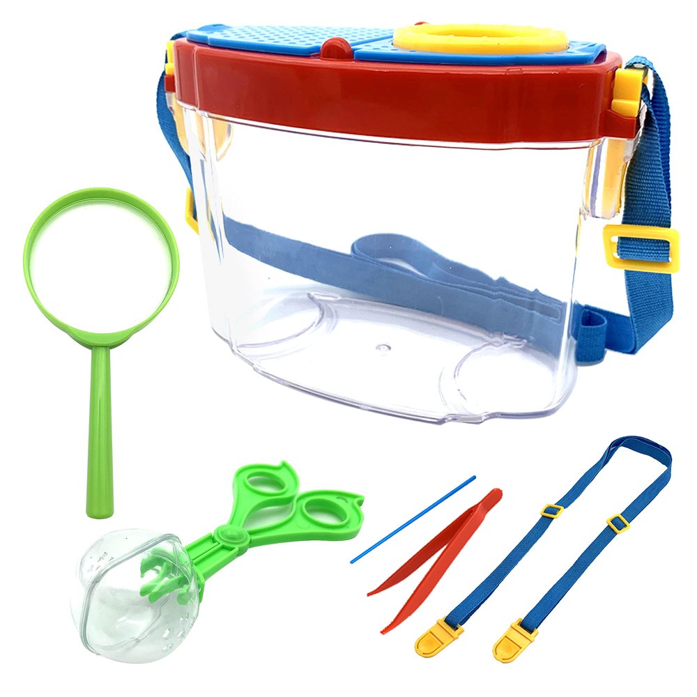 JTCJozz Bug Catcher Kit, Kids Bug Collection Kit, Outdoor Nature Explorer Kit with Tweezers, Magnifying Glass, Science Educational Kit, Bug Observation Container for Boys and Girls