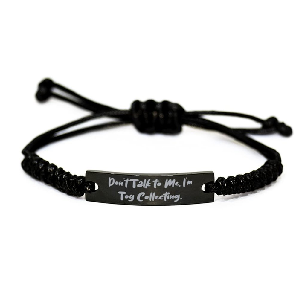 Mother's Day Unique Gifts for Toy Collectors, Funny Gifts from Friends, Engraved Bracelet for Men Women, Special Toy Collecting Accessories