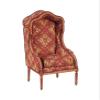Melody Jane Dolls Houses Dollhouse Walnut & Red Medieval Porter Chair JBM Miniature Hall Furniture view 1