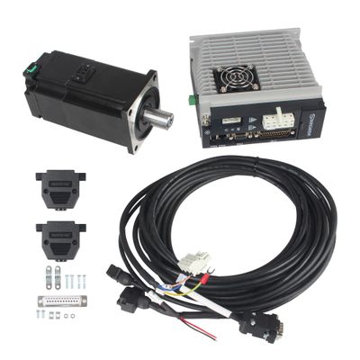 CNCTOPBAOS 1KW 1000W AC Servo Motor Kit with Brake, 80mm Flange 19mm Shaft 3000-6000RPM 3.2-9.6N.m, 23-Bit Optical Encoder, 220V AC Servo CNC Controller Support RS485/Jog/Position/Speed/Torque Control