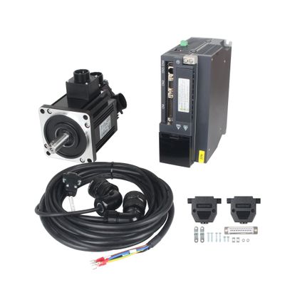 CNCTOPBAOS 1800W 1.8KW 220V AC Servo Motor with Driver Controller Kit, 23-Bit Optical Encoder, 3000-4000rpm 5.4-16.2N.m 110mm Flange 19mm Shaft, Support Jog/Position/Speed/Torque Control RS485 MODBUS