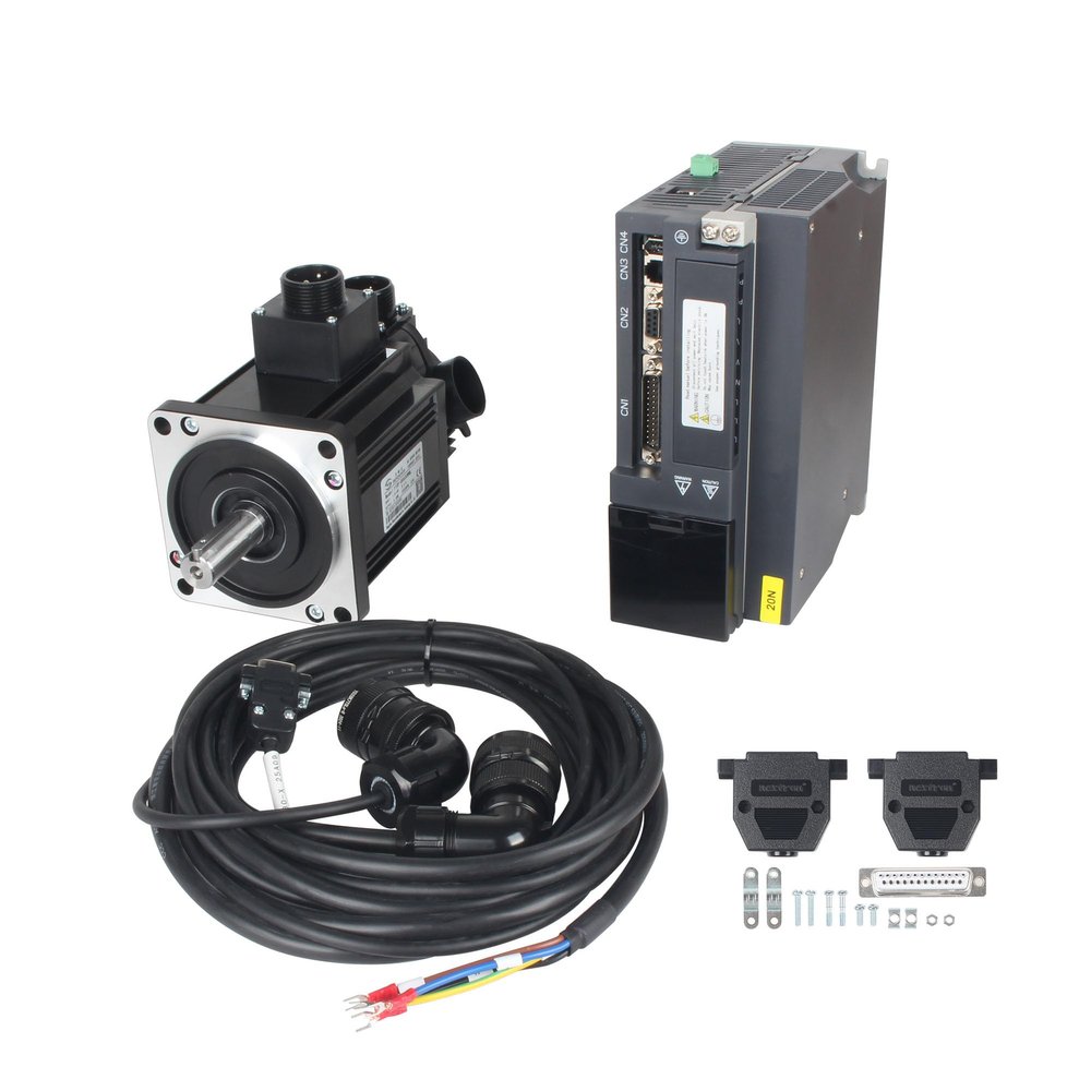 CNCTOPBAOS 1800W 1.8KW 220V AC Servo Motor with Driver Controller Kit, 23-Bit Optical Encoder, 3000-4000rpm 5.4-16.2N.m 110mm Flange 19mm Shaft, Support Jog/Position/Speed/Torque Control RS485 MODBUS