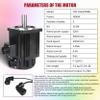 CNCTOPBAOS 1800W 1.8KW 220V AC Servo Motor with Driver Controller Kit, 23-Bit Optical Encoder, 3000-4000rpm 5.4-16.2N.m 110mm Flange 19mm Shaft, Support Jog/Position/Speed/Torque Control RS485 MODBUS view 2