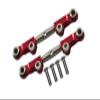 6pc Set Upgrades Aluminum+Stainless Steel Front Upper Arm Tie Rod LOSI 1/18 2WD Mini-T 2.0 LOS01015 RC Cars by GPM (red) view 1