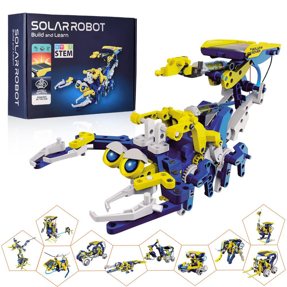 OUTOGO STEM Projects 11-in-1 Solar Robot Toy for Kids Ages 8-12, Science Kits Educational Robotics to Build, Christmas Birthday Gifts for 8 9 10 11 12 13 14 Year Old Boys Girls Teens.