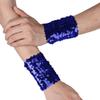 Loloda Shiny Reversible Sequin Bracelets Party Supplies Favors Slap Bracelet For Women Girls Blue One Size view 1