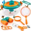 TOY Life Bug Catcher for Kids Outdoor Toys with Butterfly Net, Bug Habitat with Magnified Viewer, Bug Toys Tweezers & Magnifying Glass, Inset Catcher for Kids Outdoor Activities Explorer Kit view 1