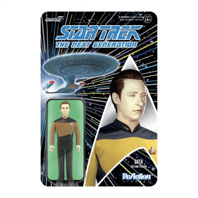 Super7 Star Trek: The Next Generation Data - 3.75" Star Trek Action Figure with Accessory Classic TV Show Collectibles and Retro Toys