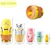 5 Pieces Handmade Russian Nesting Dolls Matryoshka Wooden Stacking Nested Cute Cartoon Animals Lion Pattern Nesting Dolls for Children Kids Christmas Toy Gift (Overalls Lion) view 2