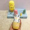5 Pieces Handmade Russian Nesting Dolls Matryoshka Wooden Stacking Nested Cute Cartoon Animals Lion Pattern Nesting Dolls for Children Kids Christmas Toy Gift (Overalls Lion) view 3
