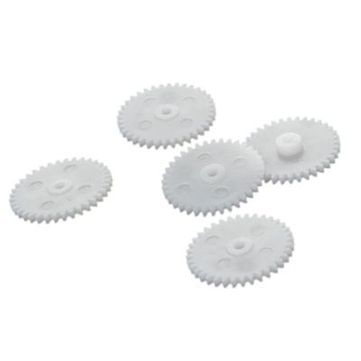 Aicosineg Plastic Gears White Reduction Gear Worm Gear Spindle for Aircraft Car Model DIY Kit 50 Teeth Model 50102A 30Pcs