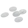 Aicosineg Plastic Gears White Reduction Gear Worm Gear Spindle for Aircraft Car Model DIY Kit 50 Teeth Model 50102A 30Pcs view 1