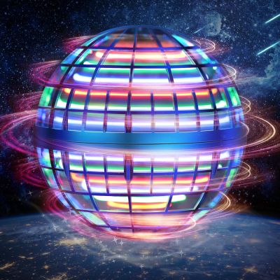 LEMATRIX Flying Orb Ball Toy, Hover Ball Boomerang Fly Fidget Spinner, Cool Toys Gifts for 6 7 8 9 10 11 12+ Years Old boy Girls Teens, Hand Mini Drone Cosmic Globe, Indoor Outdoor Toys(Blue)