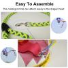 LXLA Dragon-Dancing Fitness Streamer, Chinese Folk Exercise Toys, Green Outdoor Sports Ribbon for Seniors Adult, Peacock-Style Body, with Dragon-Shape Head (Size : 10m/32.8ft Long) view 4