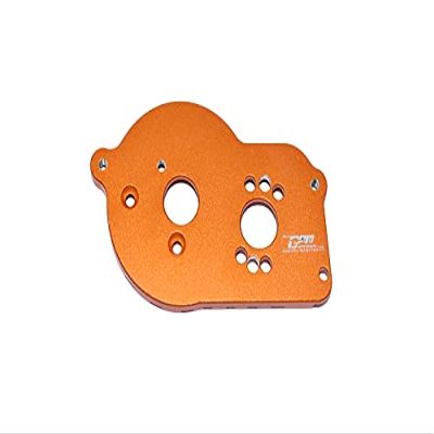 GPM for LOSI 1/18 2WD Mini-T 2.0 LOS01015 Aluminum Motor Mount Plate with Heat Sink FINS - 1PC Set (Orange)