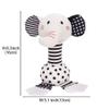 D-KINGCHY Baby Toys 0-12 Months, Black and White Newborn Toys, Soft Plush Rattle Stuffed Animal Toy with Teether and Sound, Developmental Hand Grip Toys (Elephant) view 2