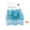 Teal Borealis Dice Luminary with Gold Numbers D8 Aprox 16mm (5/8in) Pack of 50 Wondertrail view 2