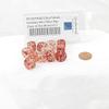 Red Nebula Luminary Dice with Silver Pips 12mm (1/2in) D6 Set of 12 Wondertrail view 2