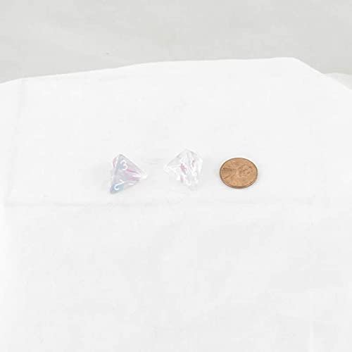 Wisteria Nebula Luminary Dice with White Numbers 16mm (5/8in) D4 Set of 2 Wondertrail