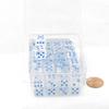 Icicle Borealis Dice Luminary with Light Blue Pips 12mm (1/2in) D6 Set of 50 Wondertrail view 1