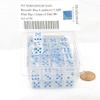 Icicle Borealis Dice Luminary with Light Blue Pips 12mm (1/2in) D6 Set of 50 Wondertrail view 2