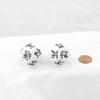 White Trap Dice with Black Traps 28mm (1.1 inch) D12 Set of 2 Wondertrail view 1