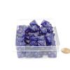 Royal Purple Borealis Dice Luminary with Gold Numbers D8 Aprox 16mm (5/8in) Pack of 50 Wondertrail view 1