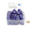 Royal Purple Borealis Dice Luminary with Gold Numbers D8 Aprox 16mm (5/8in) Pack of 50 Wondertrail view 2