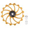 Keenso Derailleur Pulley, Aluminum Alloy Mountain Rear Derailleur Pulley 16T Derailleur Pully Bearing Wheel Guidess Wheel for Mountain Road (Gold) view 1