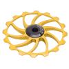 Keenso Derailleur Pulley, Aluminum Alloy Mountain Rear Derailleur Pulley 16T Derailleur Pully Bearing Wheel Guidess Wheel for Mountain Road (Gold) view 4