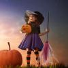 Toddmomy 1Pc Halloween Witch Broom Plastic Broom Props Witch Broomstick Kids Broom Props for Halloween Costume Party Supplies view 3
