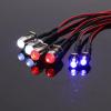 BOLIDORC 6 LED RC Car Light Kit, White Headlight Red Taillight Yellow Turn Signal Light for 1/10 1/8 RC Models TRX4 D90 SCX10 RC Car Truck Lighting (Red, White & Blue) view 2