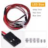 BOLIDORC 6 LED RC Car Light Kit, White Headlight Red Taillight Yellow Turn Signal Light for 1/10 1/8 RC Models TRX4 D90 SCX10 RC Car Truck Lighting (Red, White & Blue) view 4