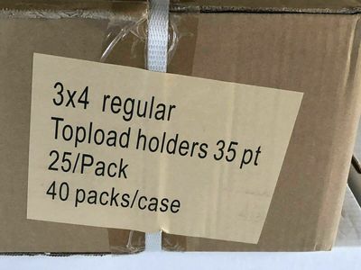 Unbranded Regular 1000 Count 3X4 Top Loaders New Sealed Case 40/25 Ct Packages