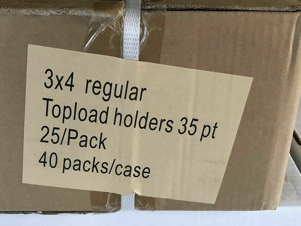 Unbranded Regular 1000 Count 3X4 Top Loaders New Sealed Case 40/25 Ct Packages